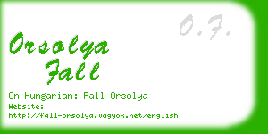 orsolya fall business card